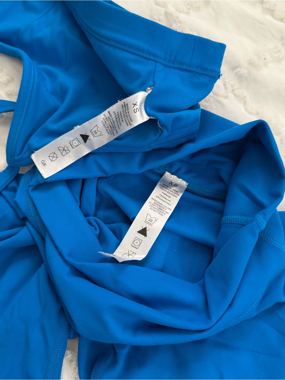 Aoxjox Blue Sports Bra & Biker Shorts Set XS - Picture 3 of 3